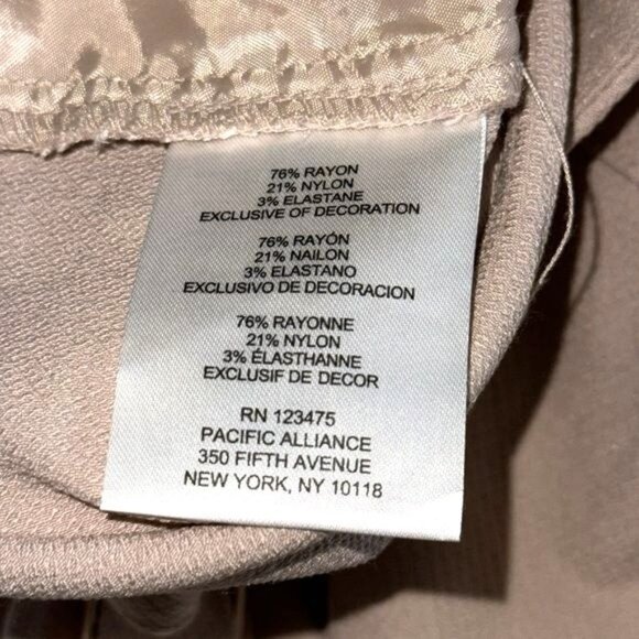 Ellen Tracy Womens Beige Slim Fit Trousers US L - Picture 4 of 9